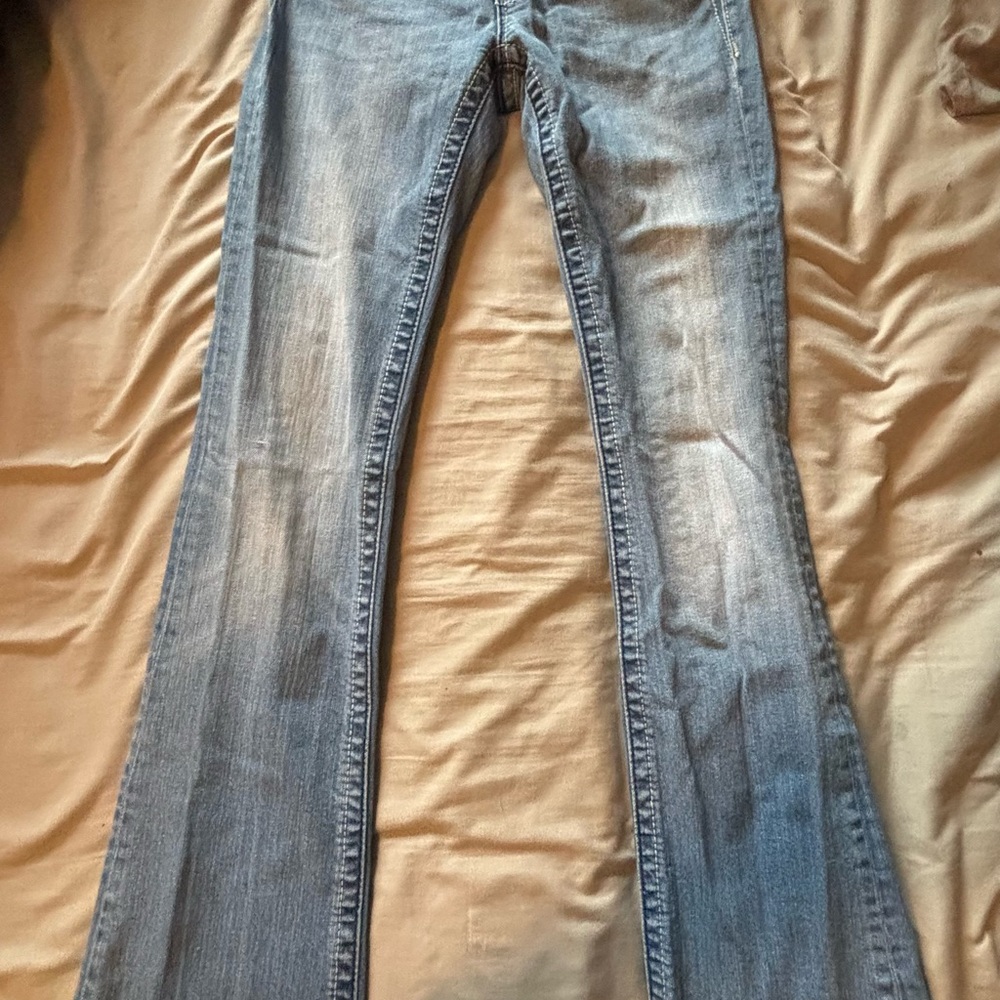 Miss Me Blue Flare Wide Leg Jeans